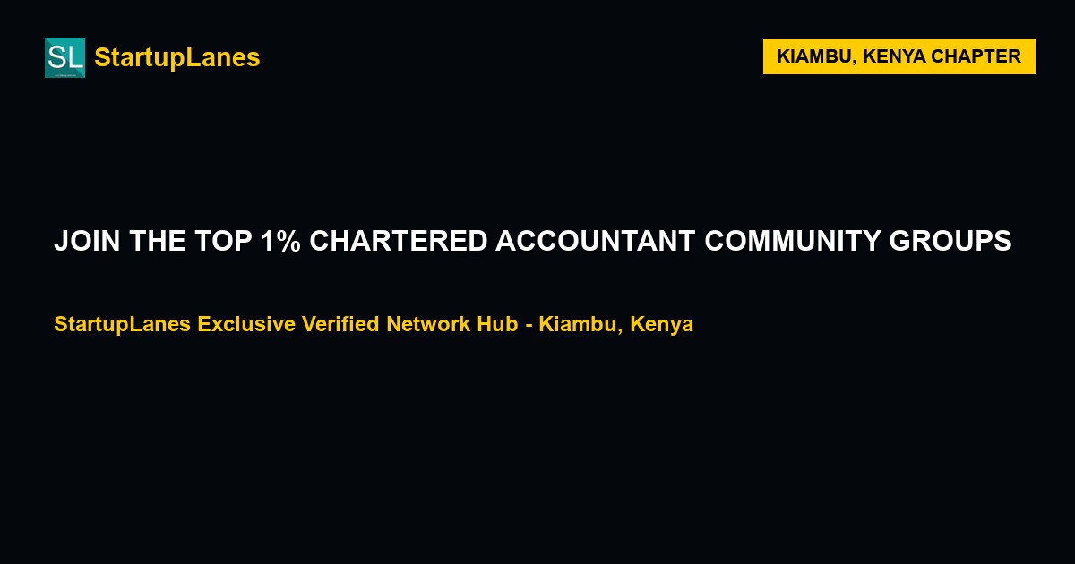Chartered Accountant WhatsApp Groups in Kiambu