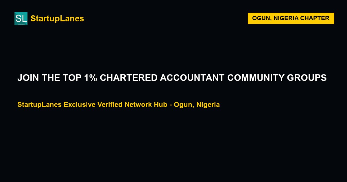 Chartered Accountant WhatsApp Groups in Ogun