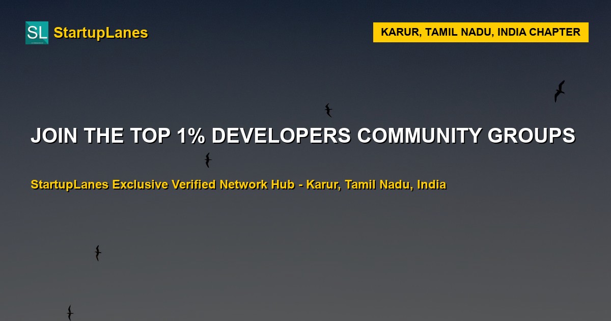 Developers WhatsApp Groups in Karur