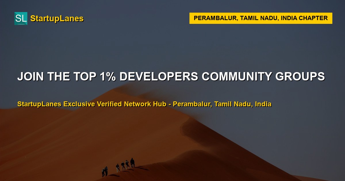 Developers WhatsApp Groups in Perambalur