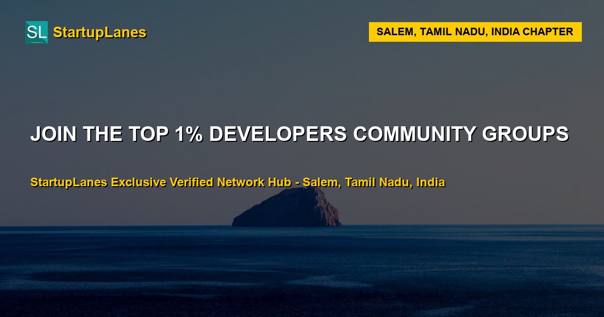 Developers WhatsApp Groups in Salem
