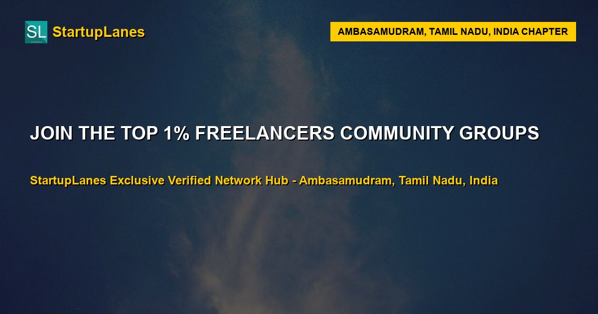 Freelancers WhatsApp Groups in Ambasamudram