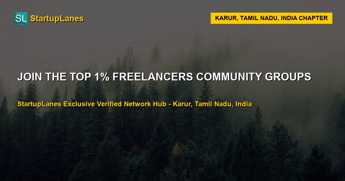 Freelancers WhatsApp Groups in Karur