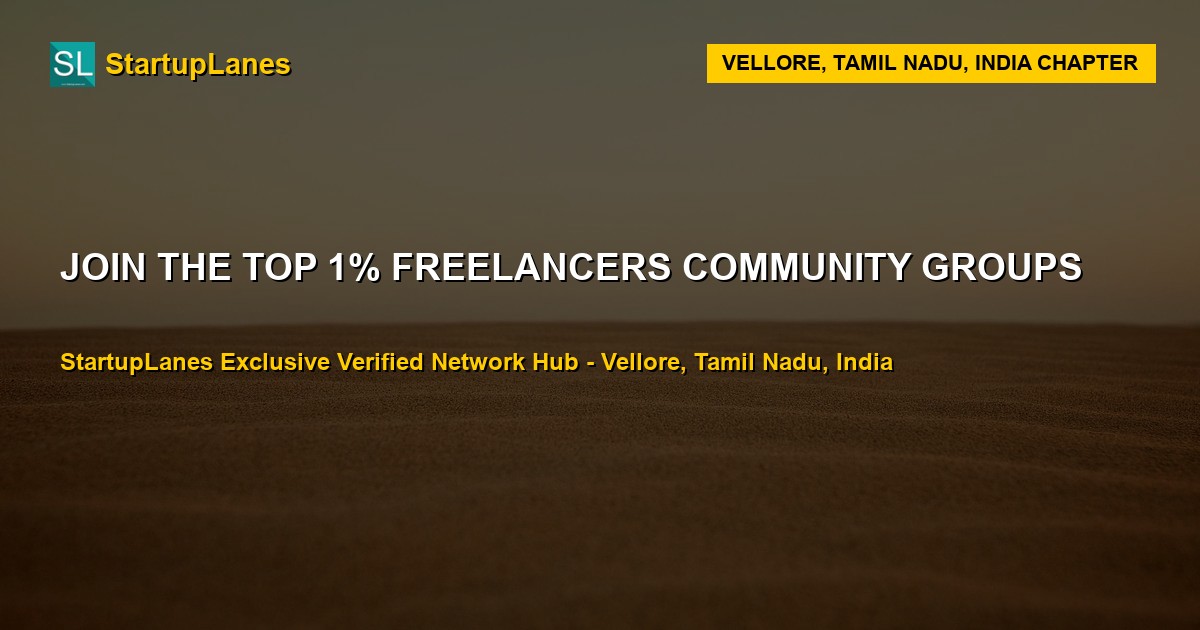 Freelancers WhatsApp Groups in Vellore