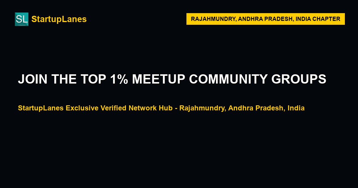 Meetup WhatsApp Groups in Rajahmundry