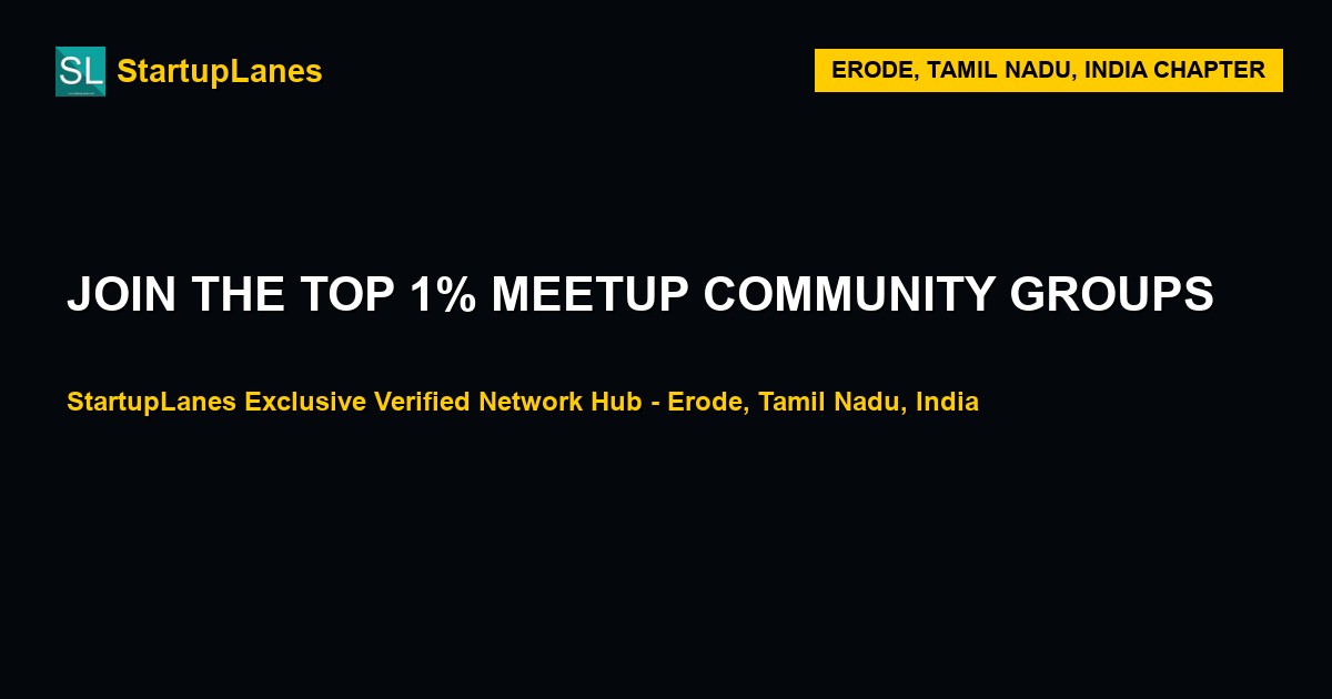 Meetup WhatsApp Groups in Erode