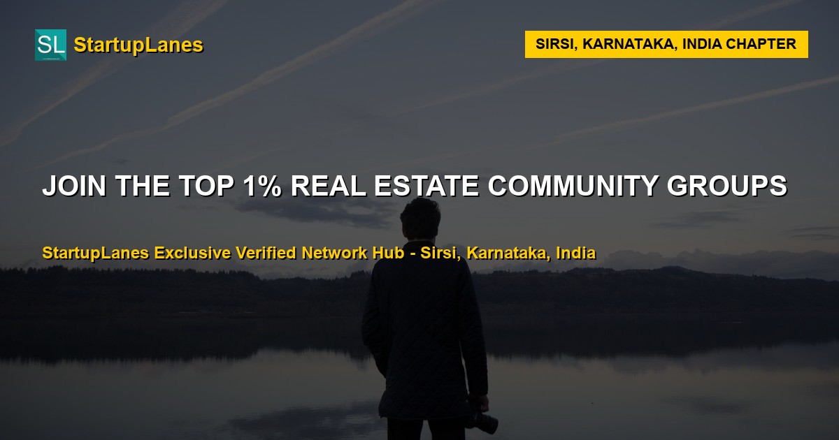 Real Estate WhatsApp Groups in Sirsi