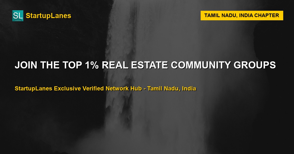 Real Estate WhatsApp Groups in Tamil Nadu