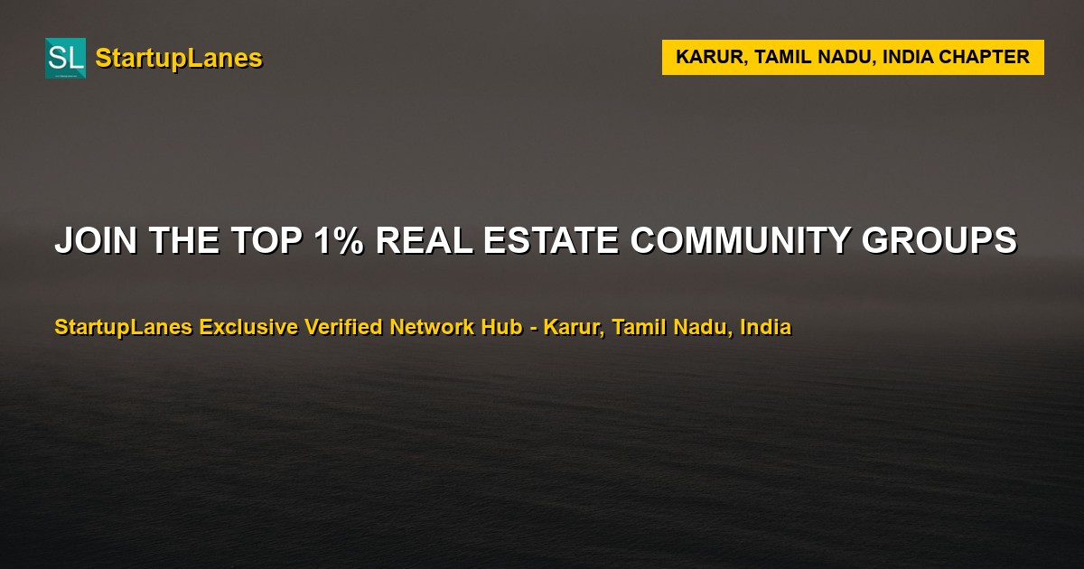 Real Estate WhatsApp Groups in Karur
