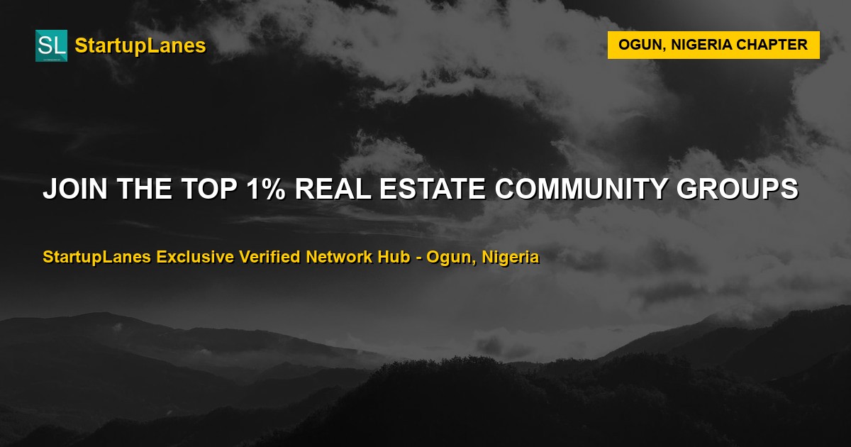 Real Estate WhatsApp Groups in Ogun