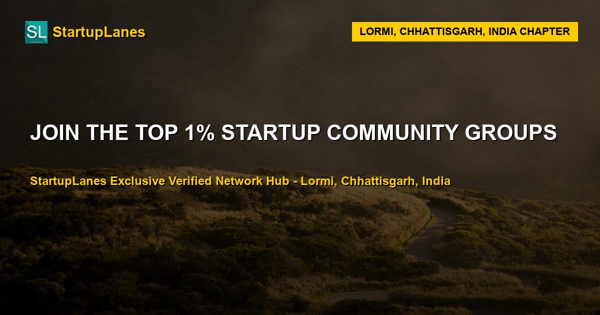 Startup WhatsApp Groups in Lormi