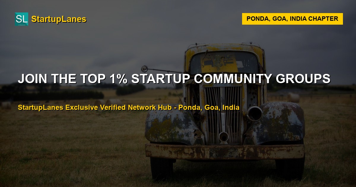 Startup WhatsApp Groups in Ponda