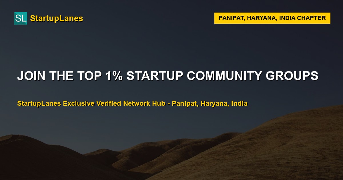 Startup WhatsApp Groups in Panipat