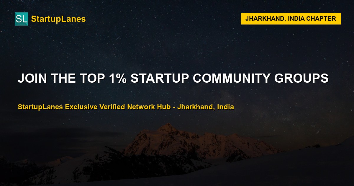 Startup WhatsApp Groups in Jharkhand