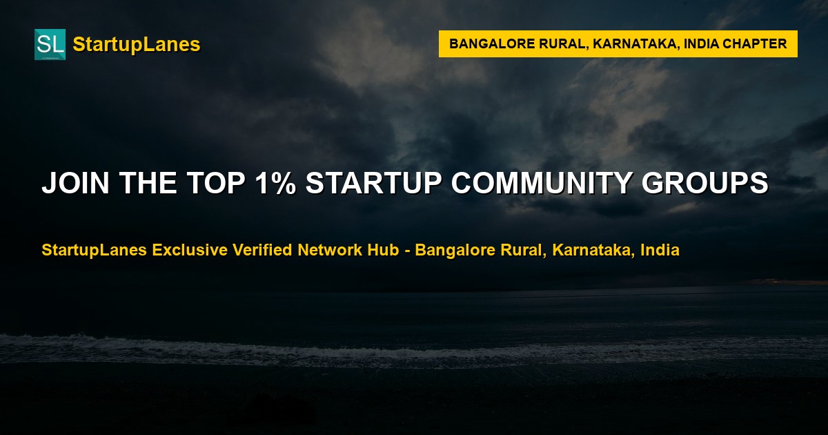 Startup WhatsApp Groups in Bangalore Rural