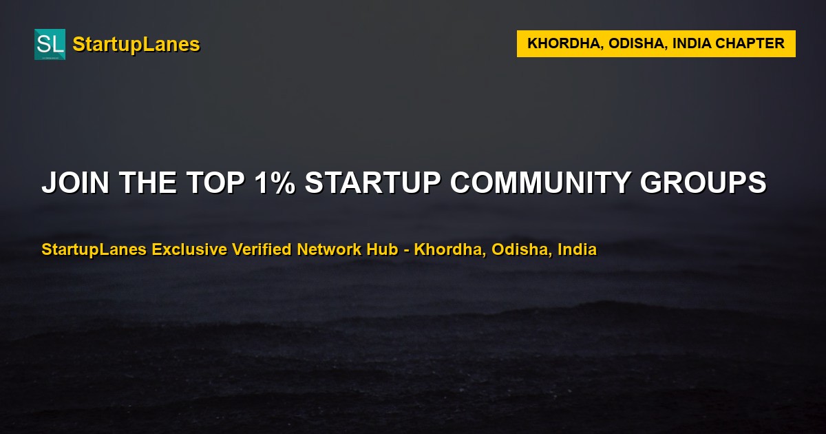 Startup WhatsApp Groups in Khordha