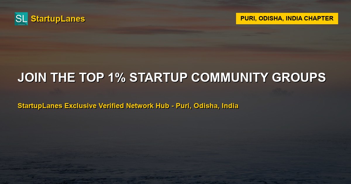 Startup WhatsApp Groups in Puri