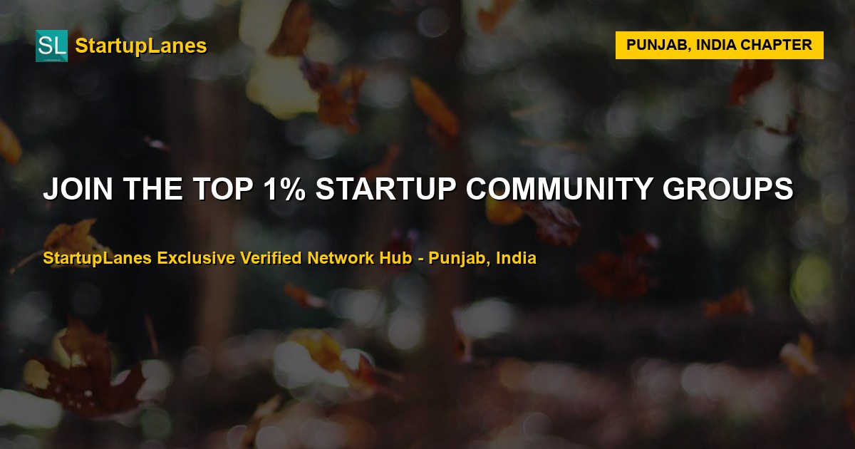 Startup WhatsApp Groups in Punjab