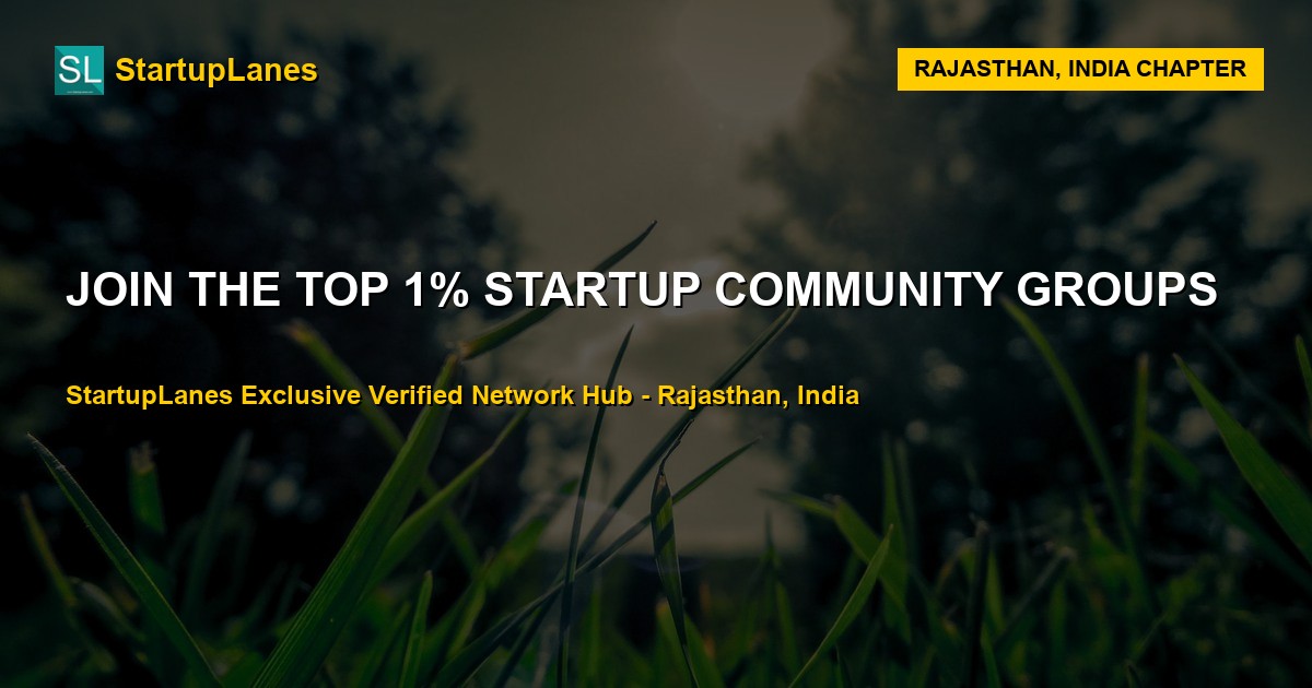 Startup WhatsApp Groups in Rajasthan