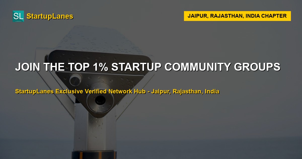 Startup WhatsApp Groups in Jaipur