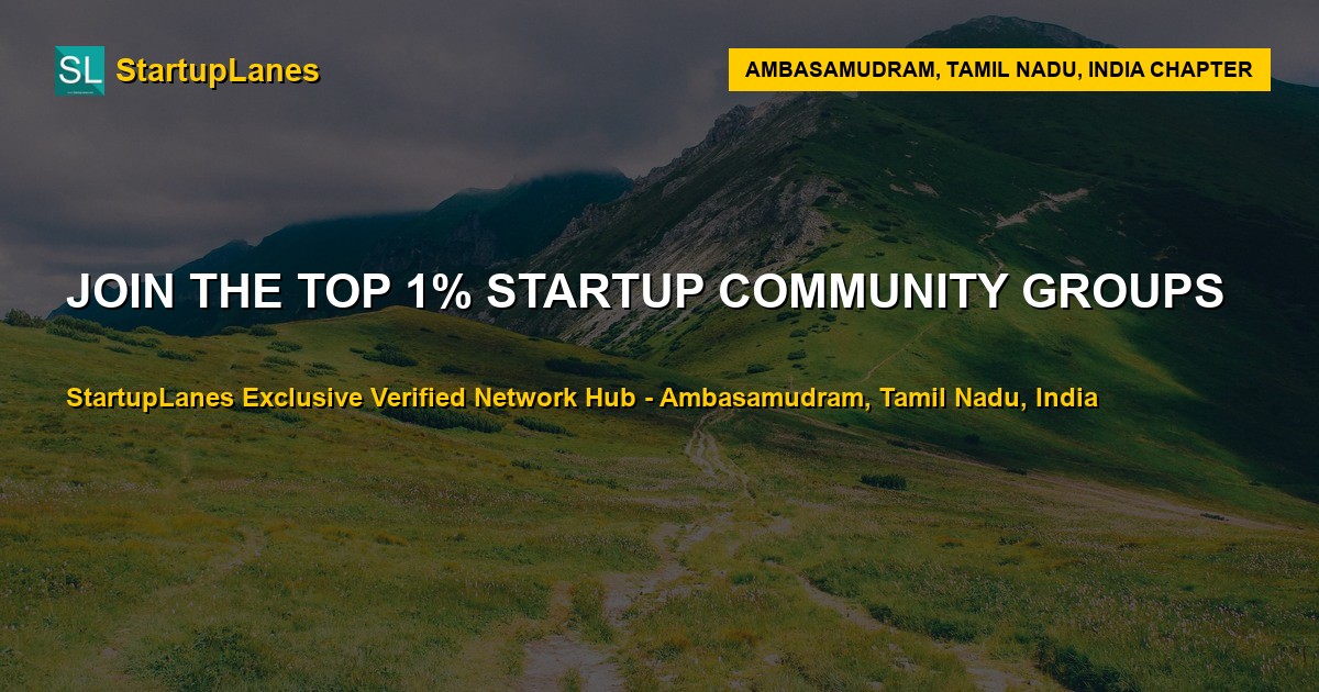 Startup WhatsApp Groups in Ambasamudram
