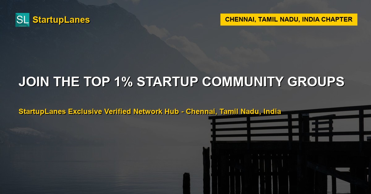 Startup WhatsApp Groups in Chennai