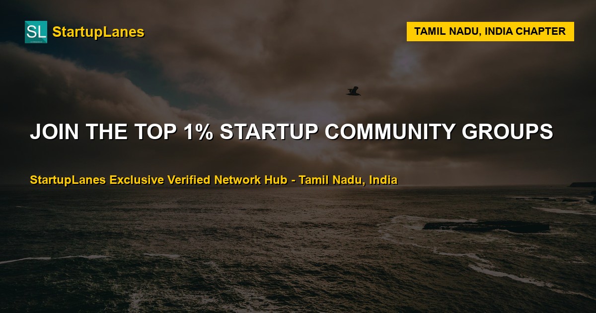 Startup WhatsApp Groups in Tamil Nadu