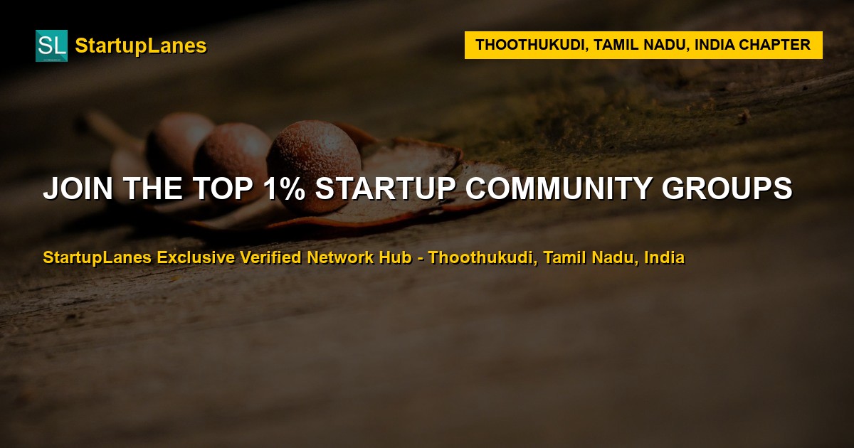 Startup WhatsApp Groups in Thoothukudi