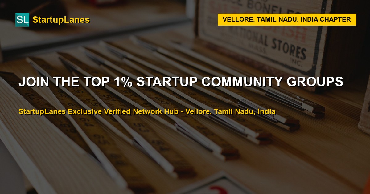 Startup WhatsApp Groups in Vellore