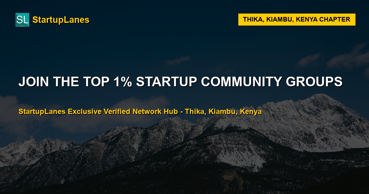 Startup WhatsApp Groups in Thika