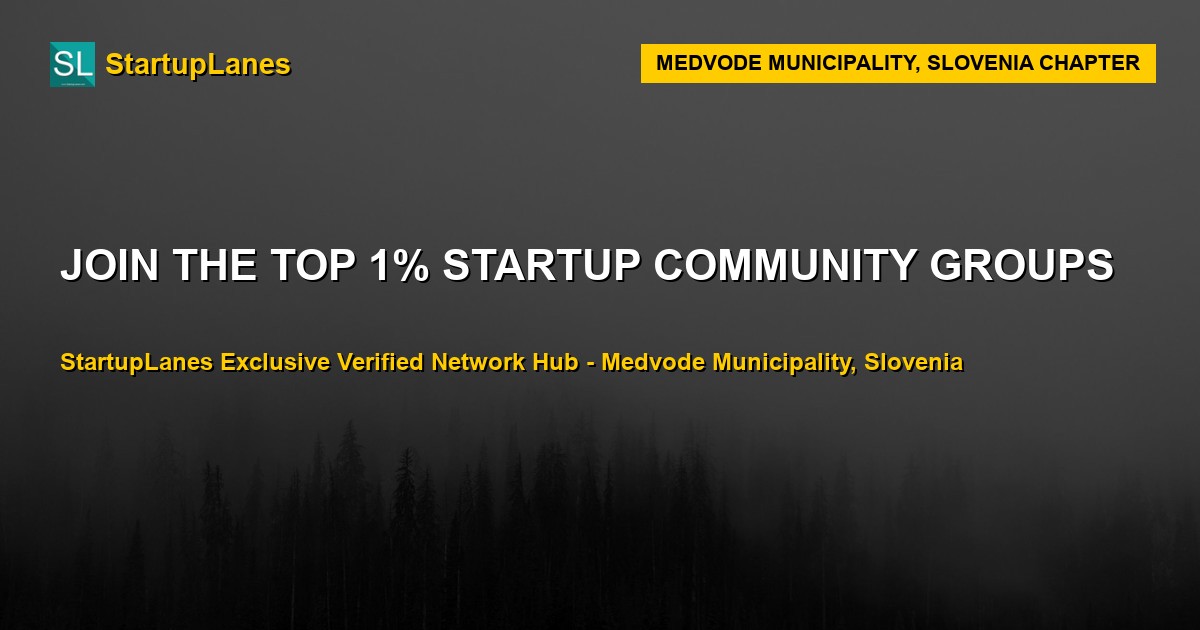 Startup WhatsApp Groups in Medvode Municipality