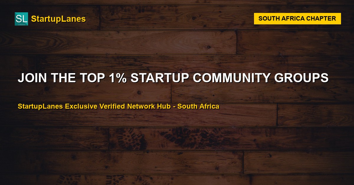 Startup WhatsApp Groups in South Africa