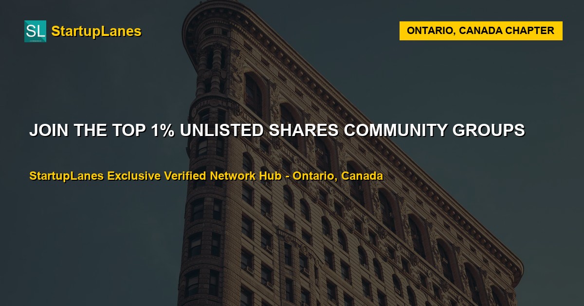 Unlisted Shares WhatsApp Groups in Ontario