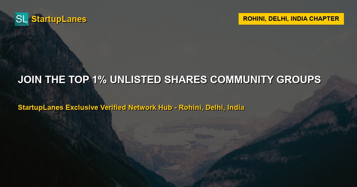 Unlisted Shares WhatsApp Groups in Rohini