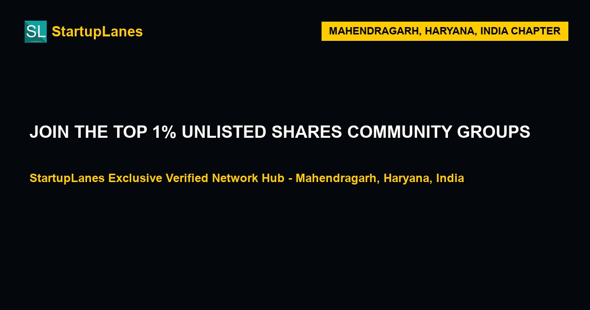 Unlisted Shares WhatsApp Groups in Mahendragarh