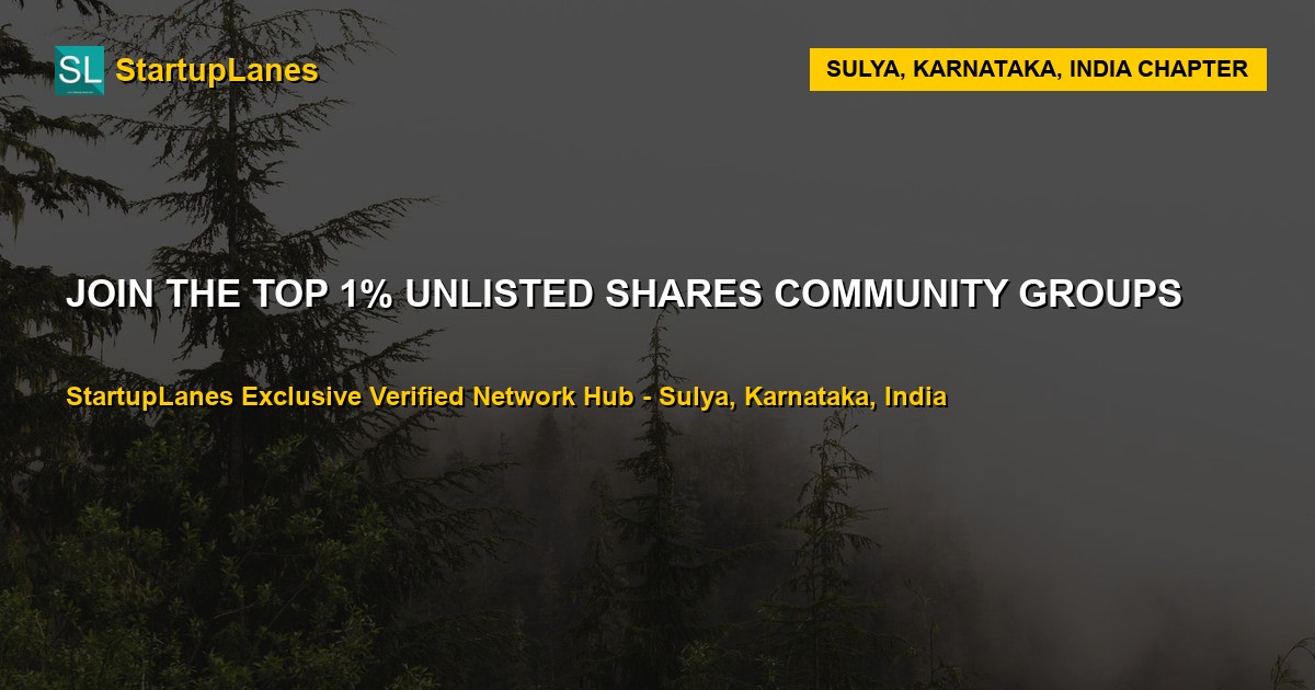 Unlisted Shares WhatsApp Groups in Sulya