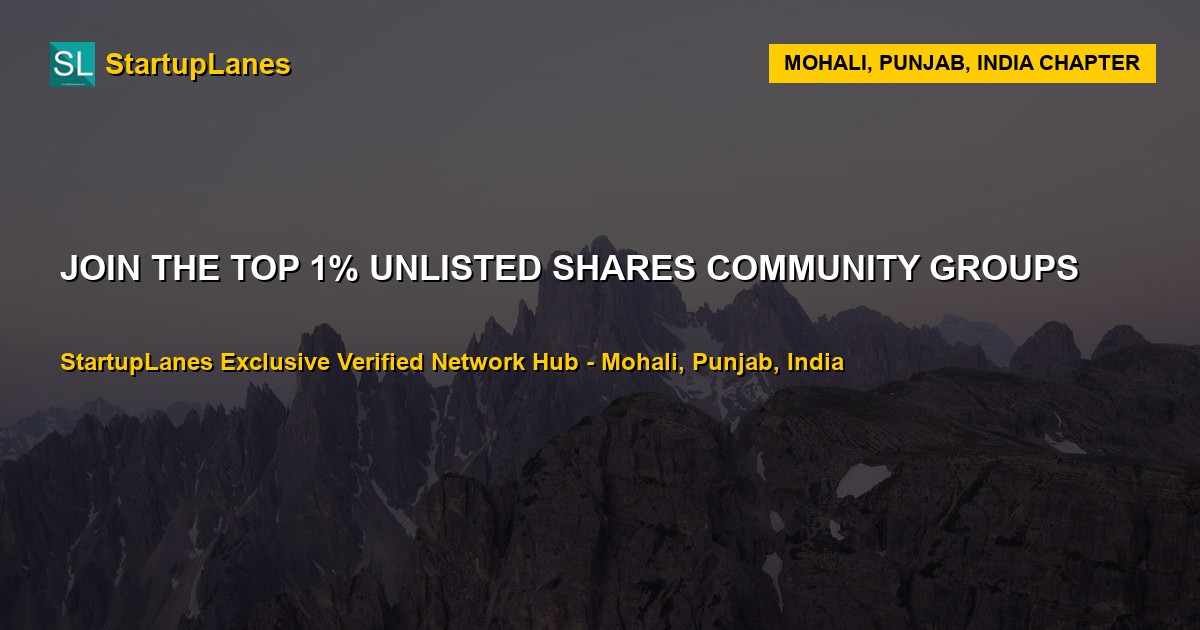 Unlisted Shares WhatsApp Groups in Mohali