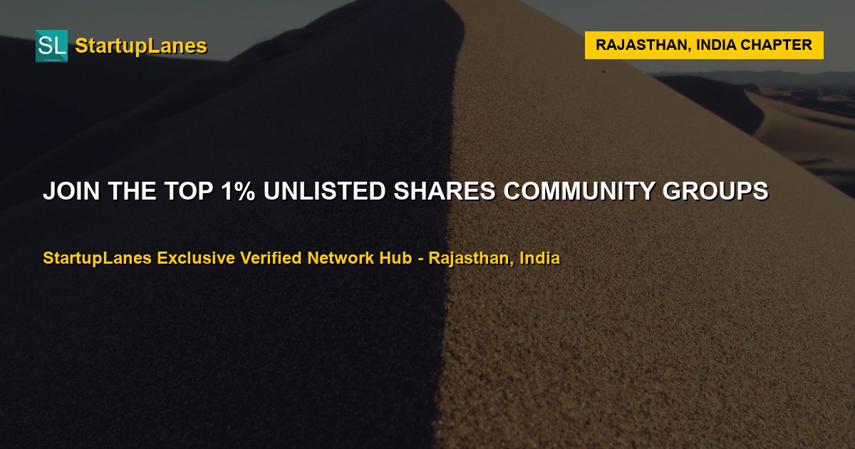 Unlisted Shares WhatsApp Groups in Rajasthan