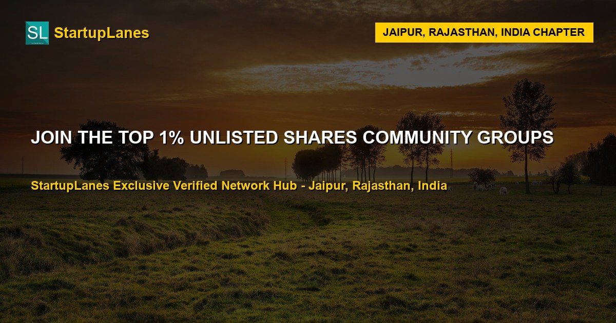 Unlisted Shares WhatsApp Groups in Jaipur
