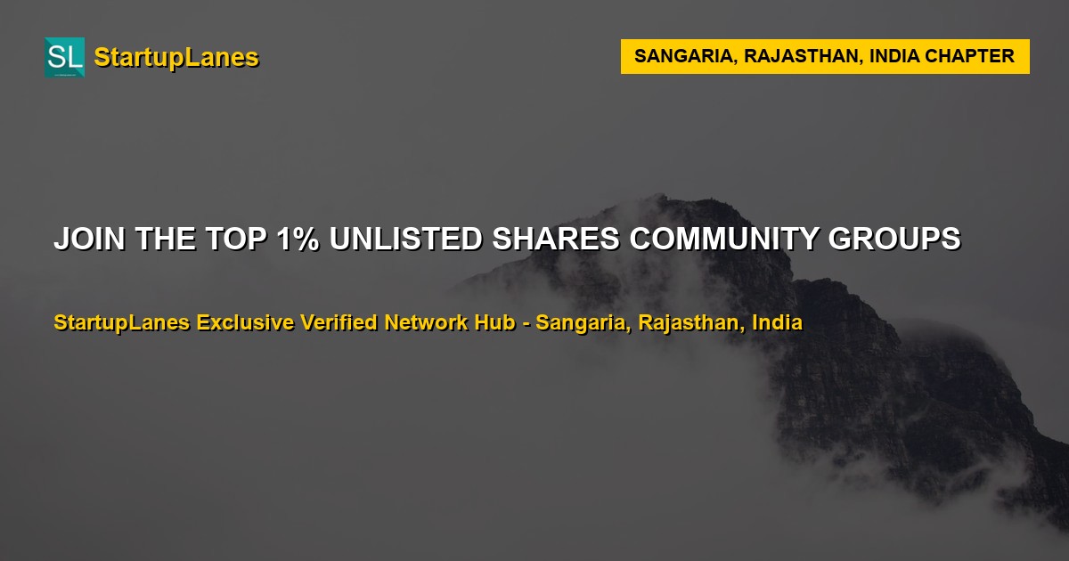 Unlisted Shares WhatsApp Groups in Sangaria