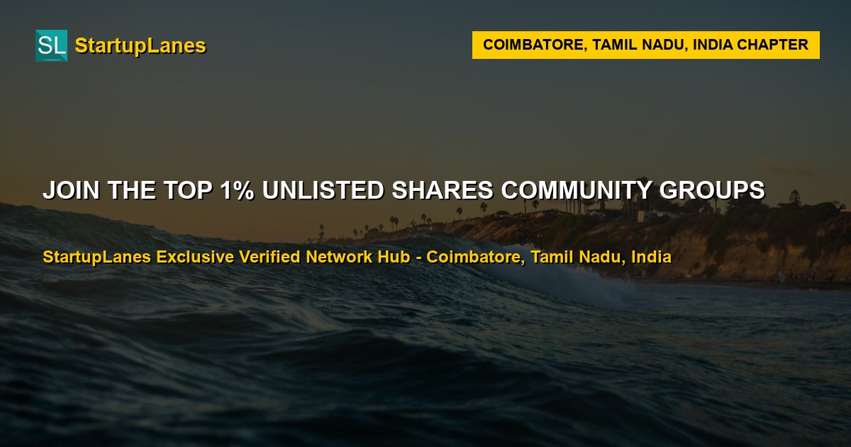 Unlisted Shares WhatsApp Groups in Coimbatore