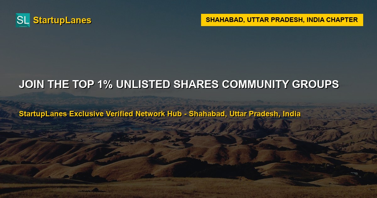 Unlisted Shares WhatsApp Groups in Shahabad