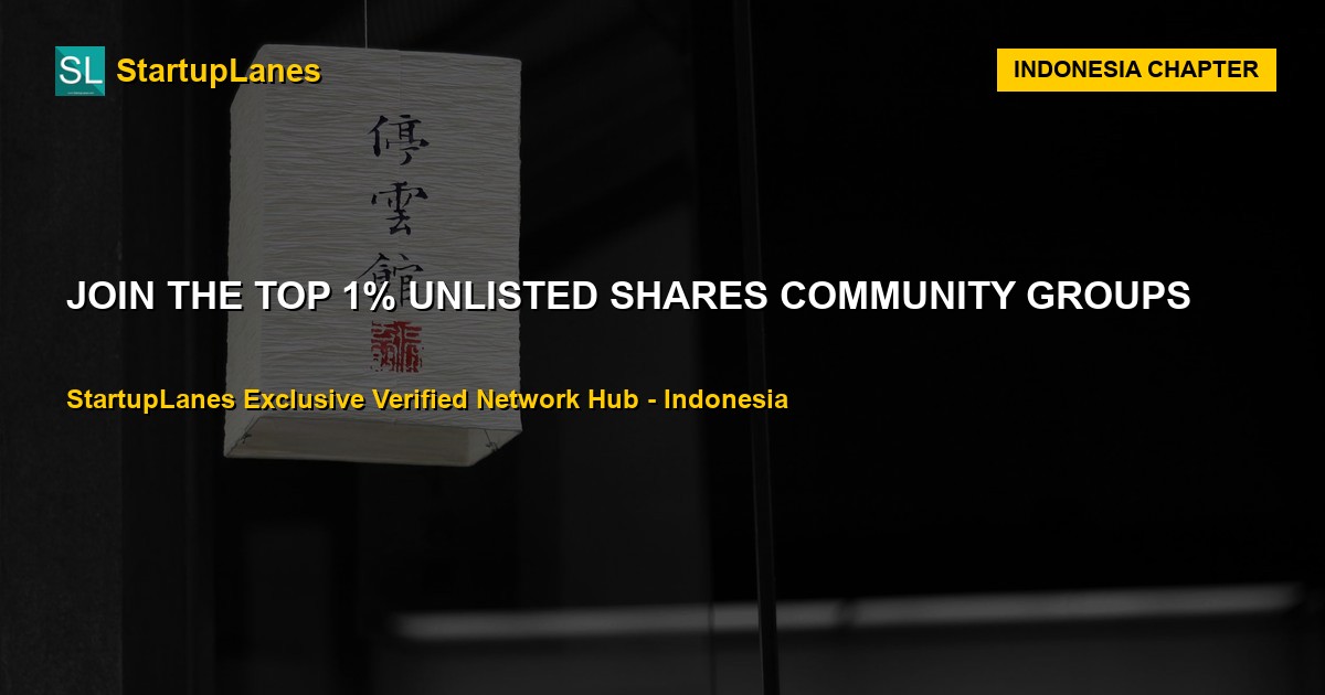 Unlisted Shares WhatsApp Groups in Indonesia